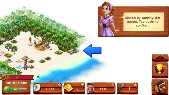 Skull Island Survival Story android App screenshot 1